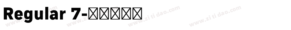 Regular 7字体转换